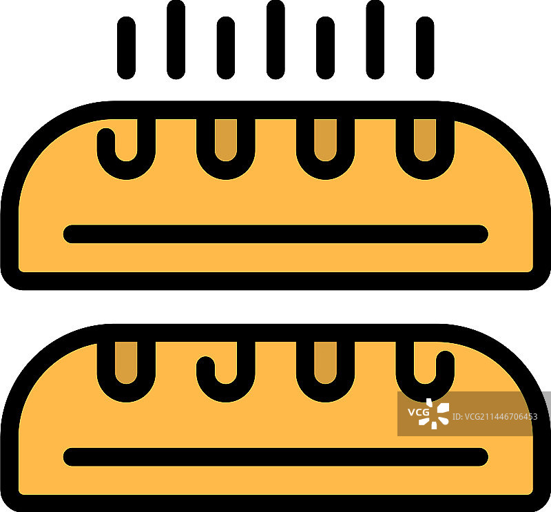 扁平风格法棍面包图标图片素材