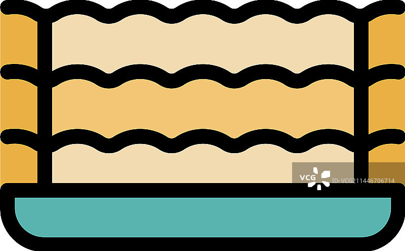 千层面美食扁平风格图标图片素材