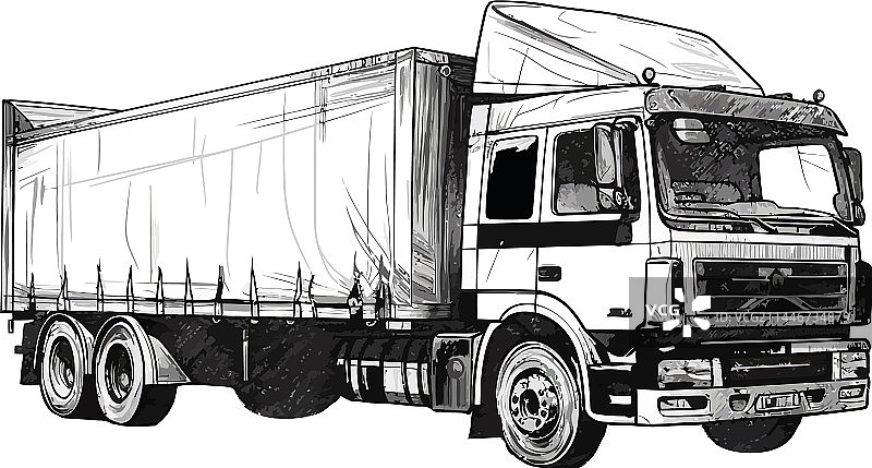 长款卡车设计图片素材