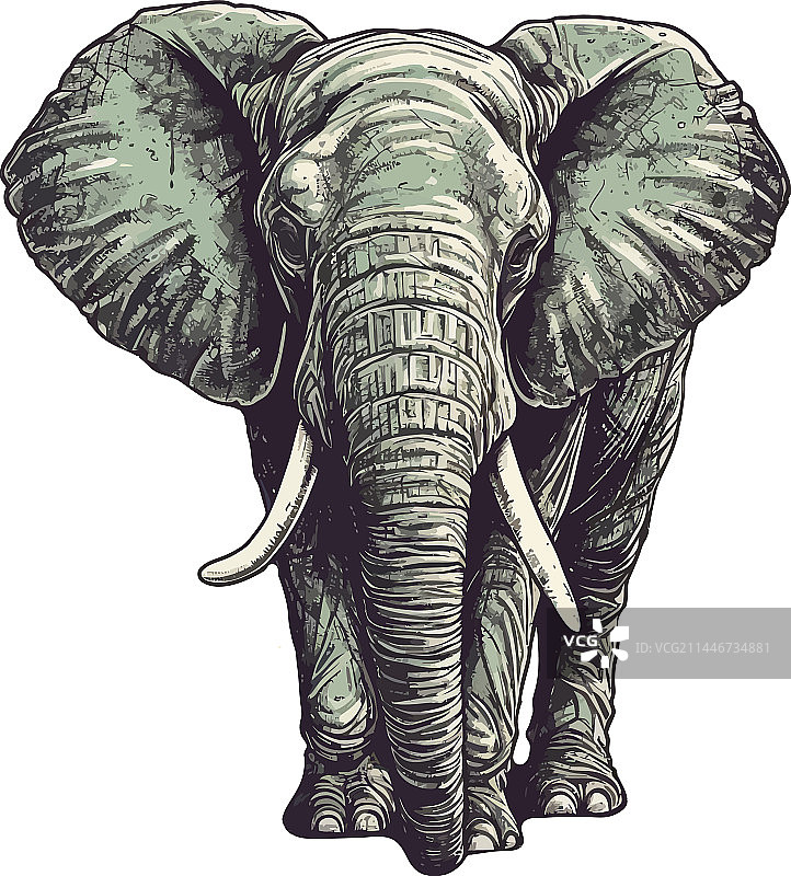 可爱的大象设计图片素材