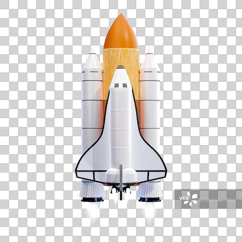 3D渲染航天飞机免抠元素图片素材