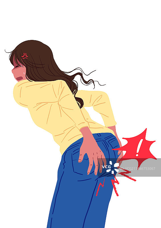 痔疮肛门疾病疼痛痛苦治疗图片素材