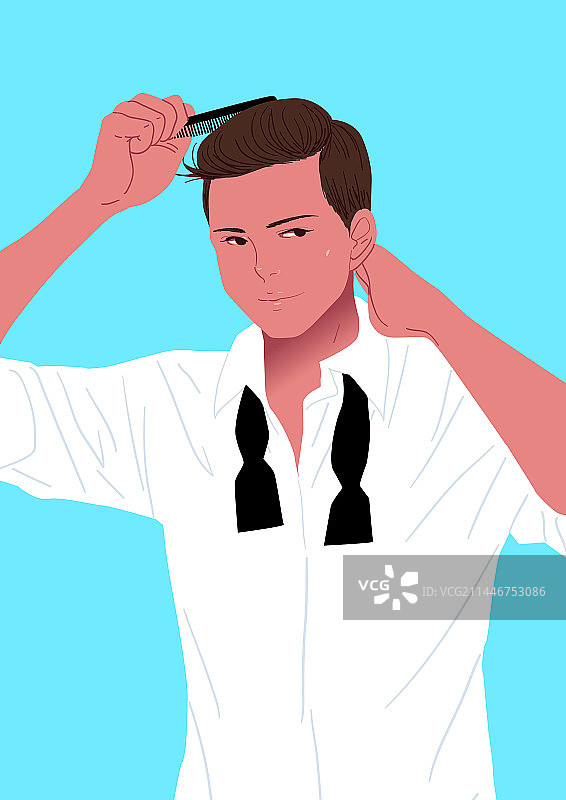 都市型男，男性，上半身，美丽，健康生活，发型图片素材