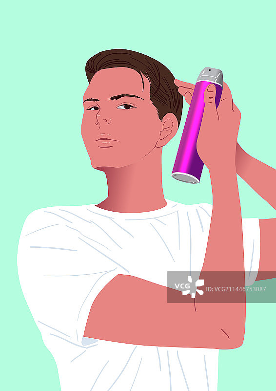 都市型男，男性，上半身，美丽，健康生活，发型图片素材