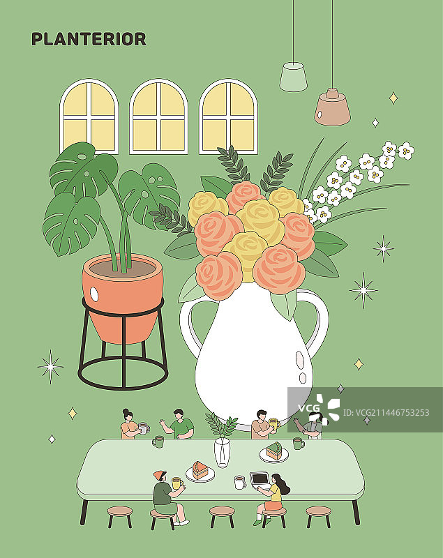 室内盆栽植物图片素材