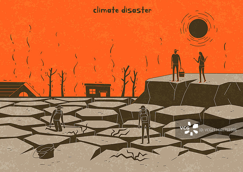 气候变化、自然灾害、天气和环境问题、极端天气、干旱图片素材