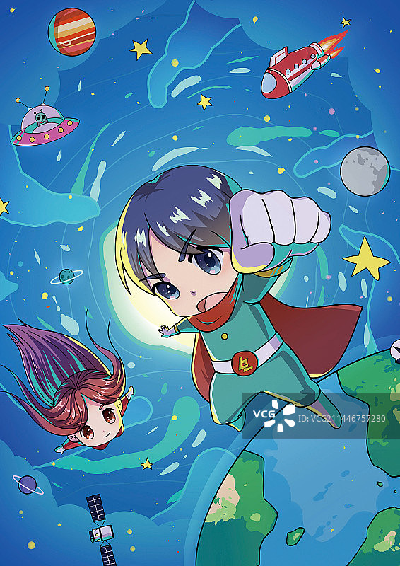 童年的宇宙英雄梦图片素材