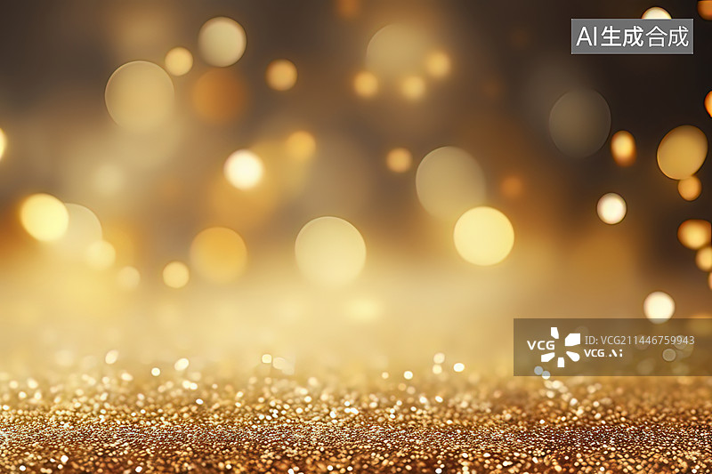 【AI数字艺术】金色发光背景图片素材