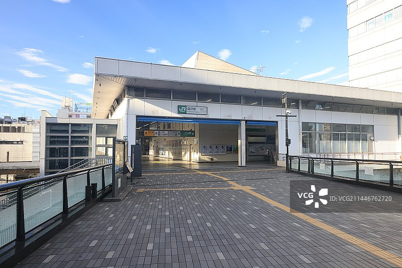 清晨无人的JR藤泽站图片素材