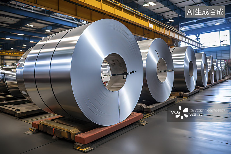 【AI数字艺术】金属仓库图片素材