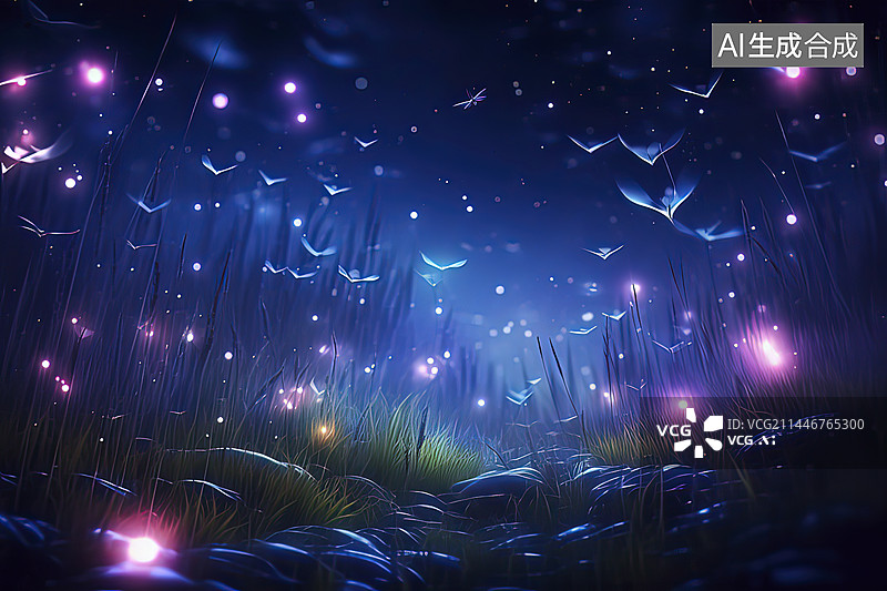 【AI数字艺术】梦幻森林背景图片素材