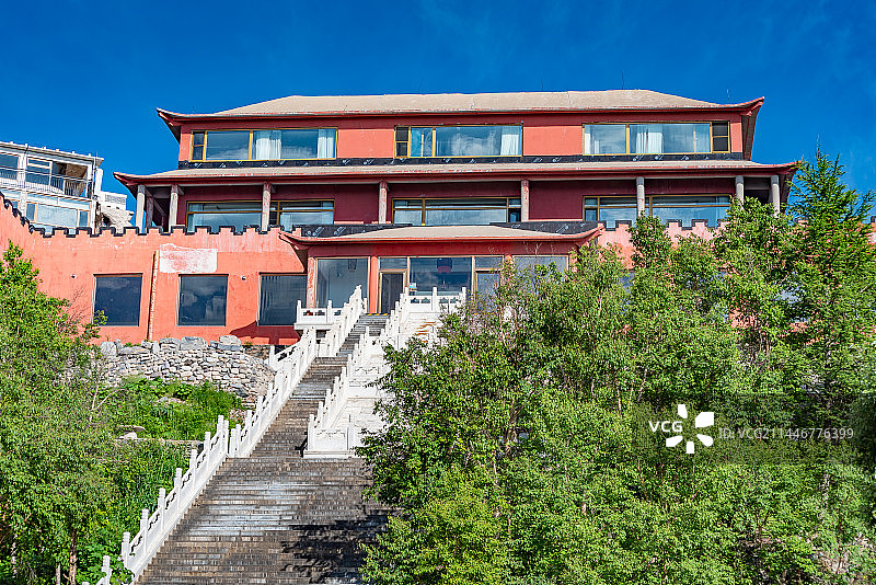 北京房山白草畔风景区天福宫图片素材