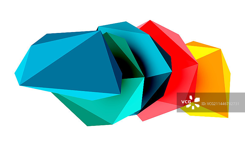 抽象低聚石设计几何三维图片素材