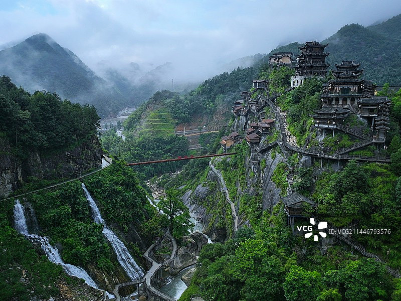 航拍江西望仙谷图片素材