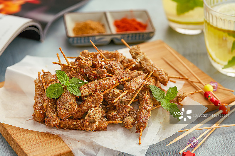 牙签牛肉图片素材