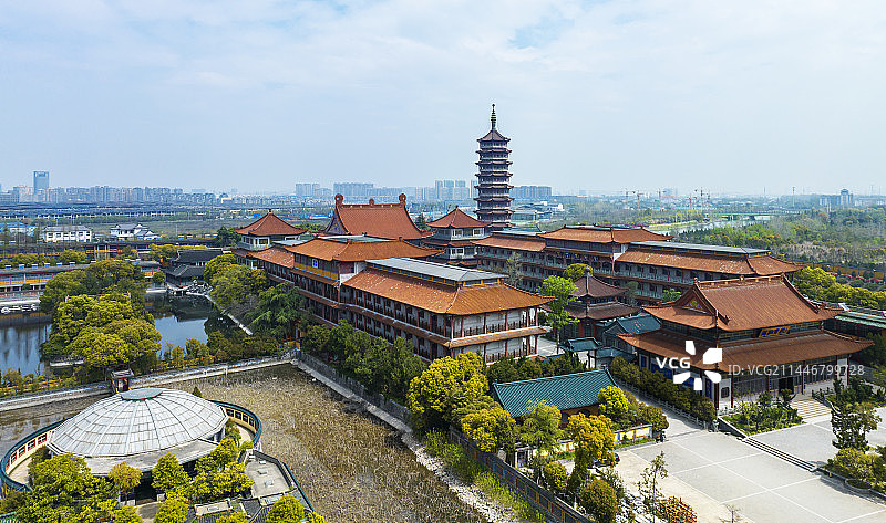 航拍扬州高旻寺图片素材