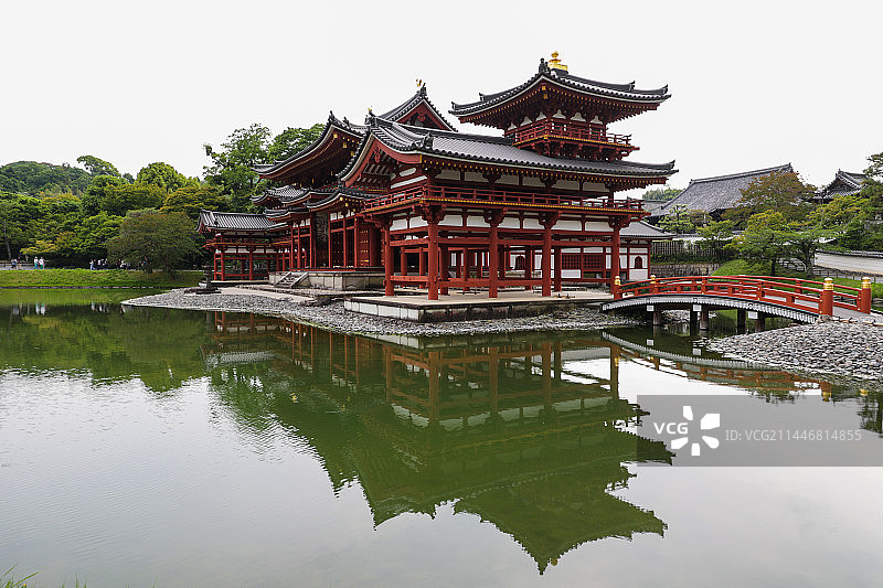 日本京都宇治平等院凤翔馆建筑风光图片素材