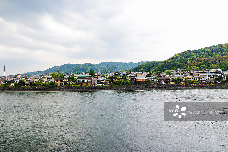日本京都宇治抹茶冰淇淋美食街景图片素材