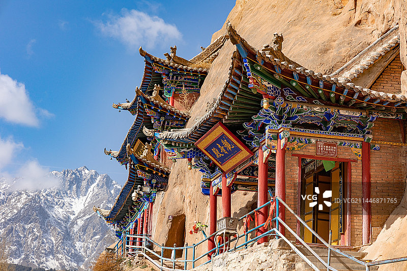 马蹄寺观音殿图片素材