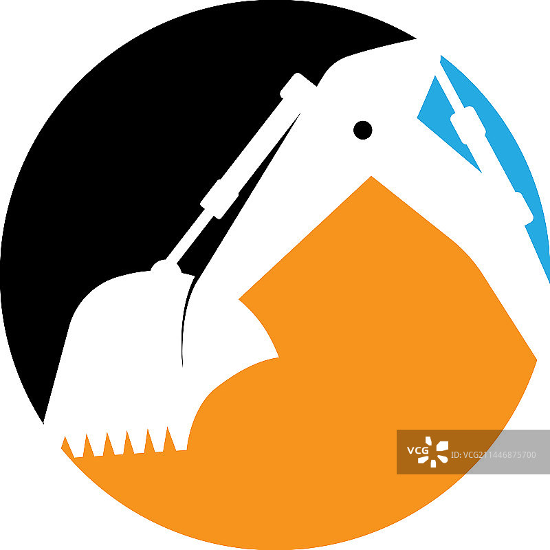 挖掘机logo图片素材