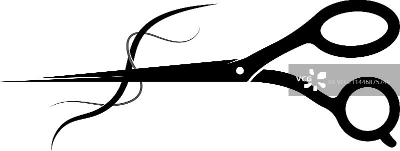 剪刀和发刷图案标志图片素材