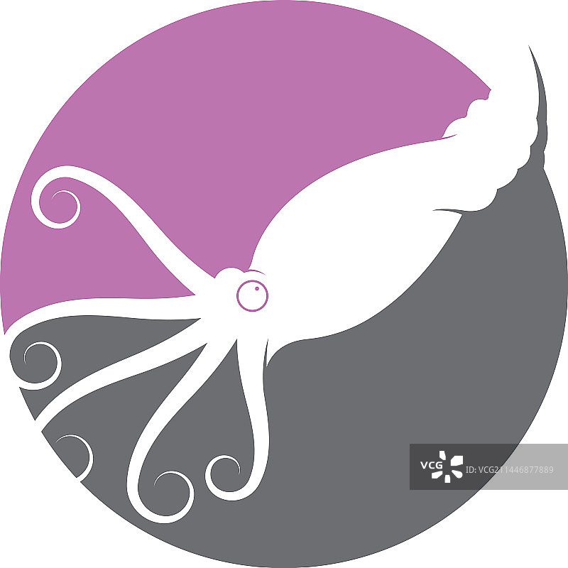 鱿鱼Logo模板图片素材