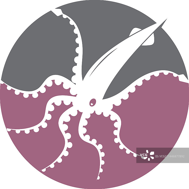 鱿鱼Logo模板图片素材