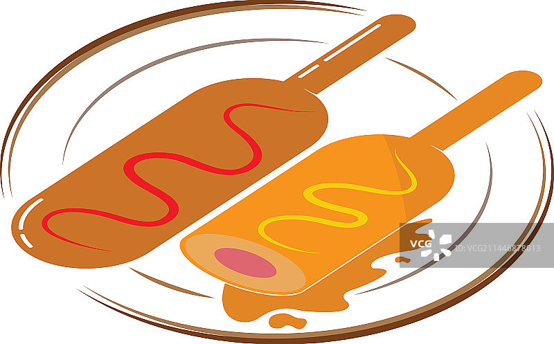 韩式热狗吃播图片素材