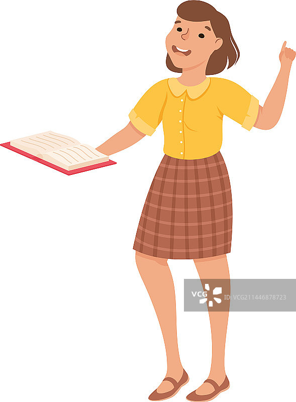 聪明的女教师或教育工作者图片素材