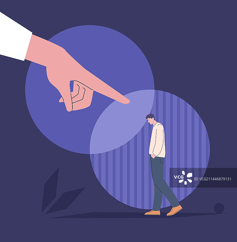 社会谴责与内疚概念图片素材