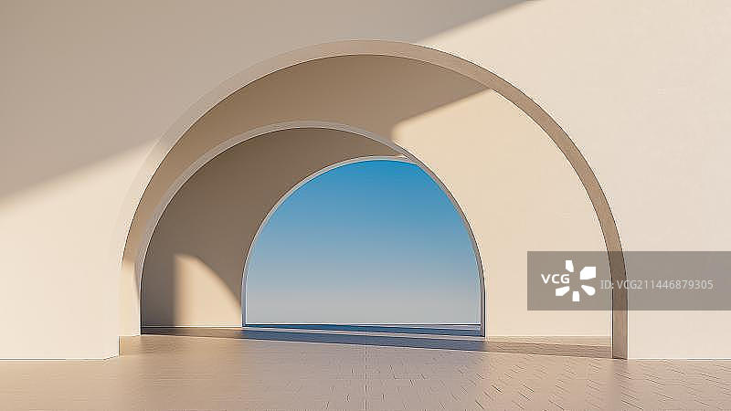 现代建筑内部景观图片素材