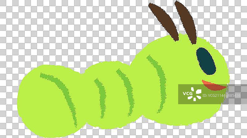 Cute Hand Drawn Baby Caterpillar图片素材