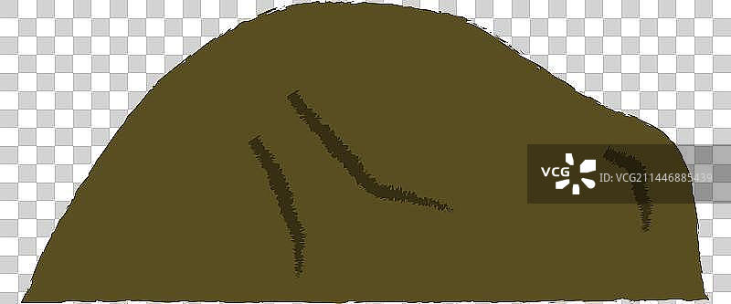 Hand Drawn Style Soil Mound图片素材