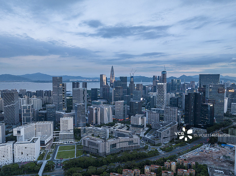 航拍深圳南山科技园风光图片素材