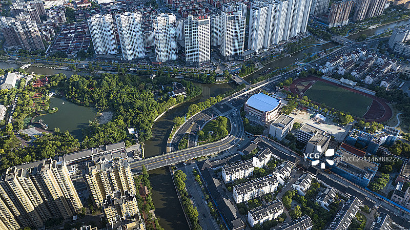 泰州姜堰区航拍图片素材