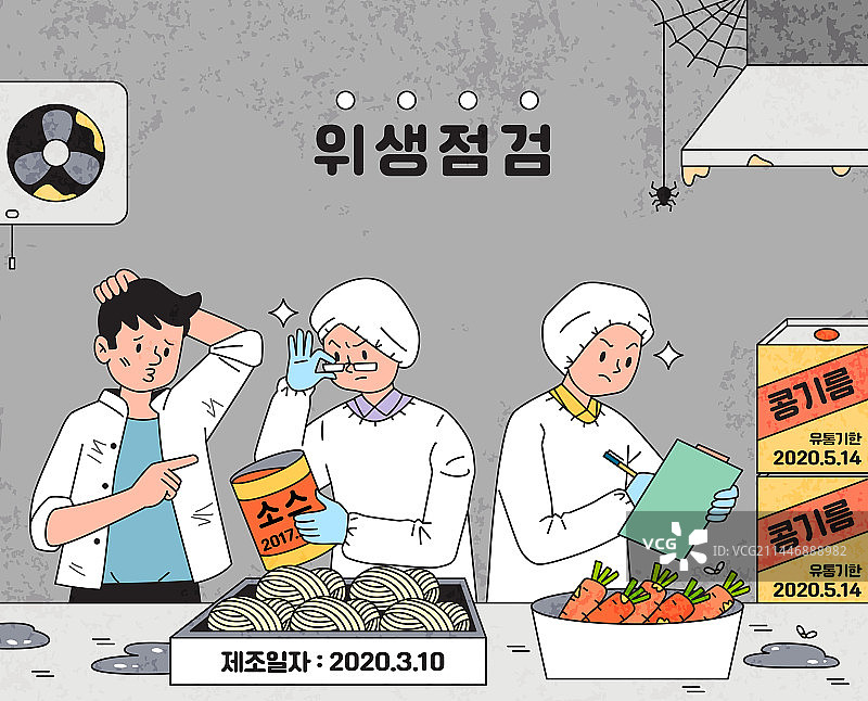 不卫生的餐厅食品安全问题图片素材