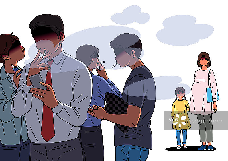 吸烟与禁止吸烟标志、烟草产品、烟雾、压力图片素材