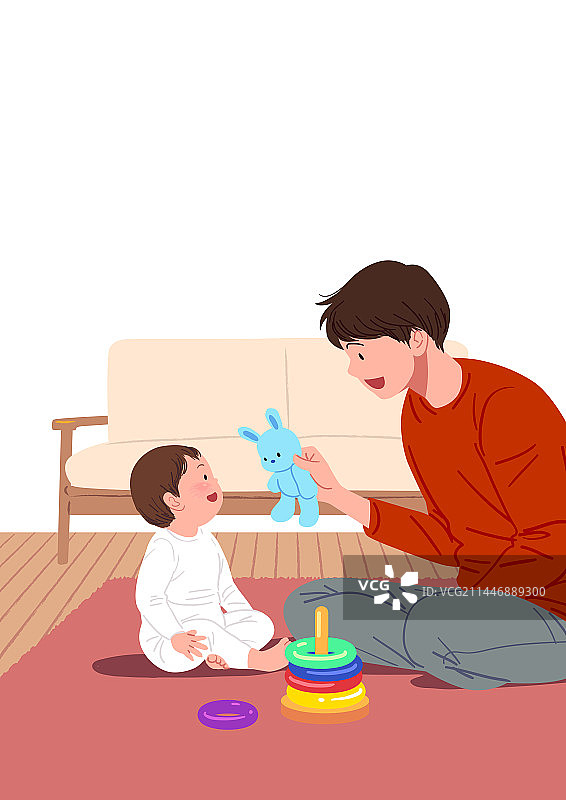 育儿、丈夫、父亲、爸爸、父母、产假图片素材