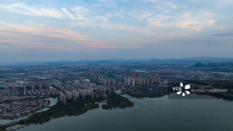 航拍瓜渚湖图片素材