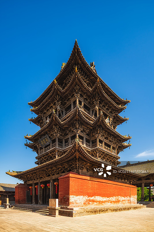 中华第一木楼，山西省运城市万荣县东岳庙——飞云楼图片素材