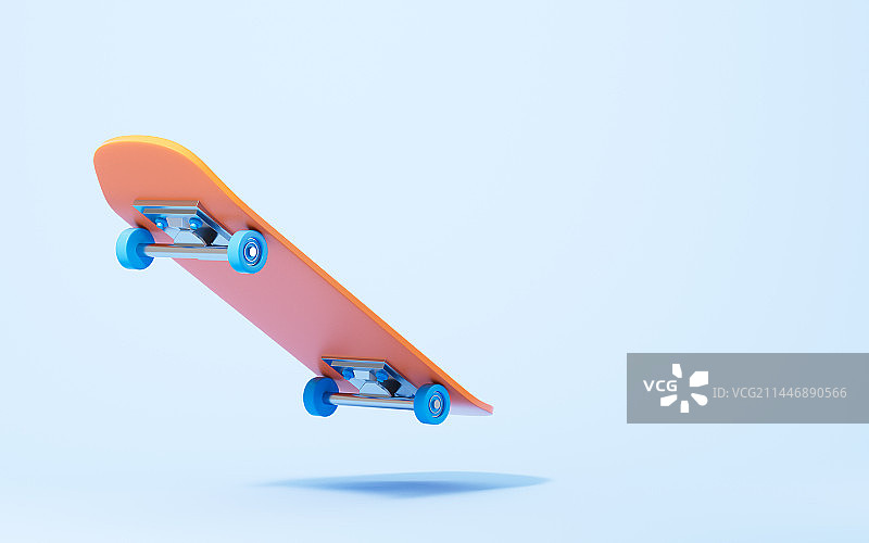 卡通滑轮模型3D渲染图片素材