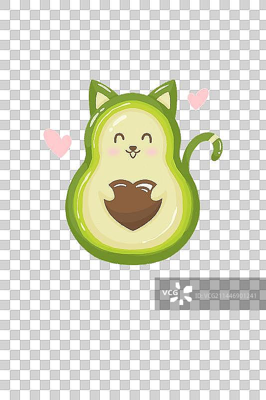 卡通牛油果图片素材