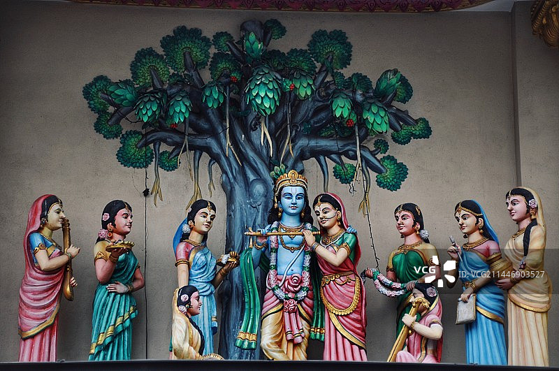 吉隆坡印度庙 Kuil Sri Krishna Brickfields图片素材