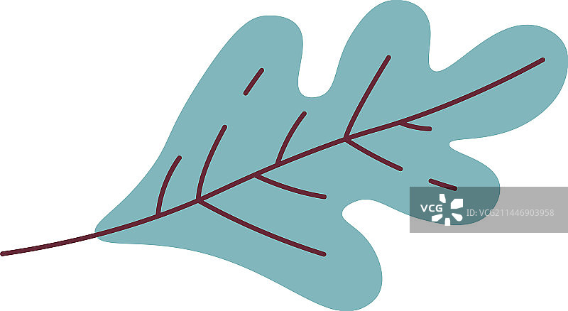 橡树叶图标图片素材