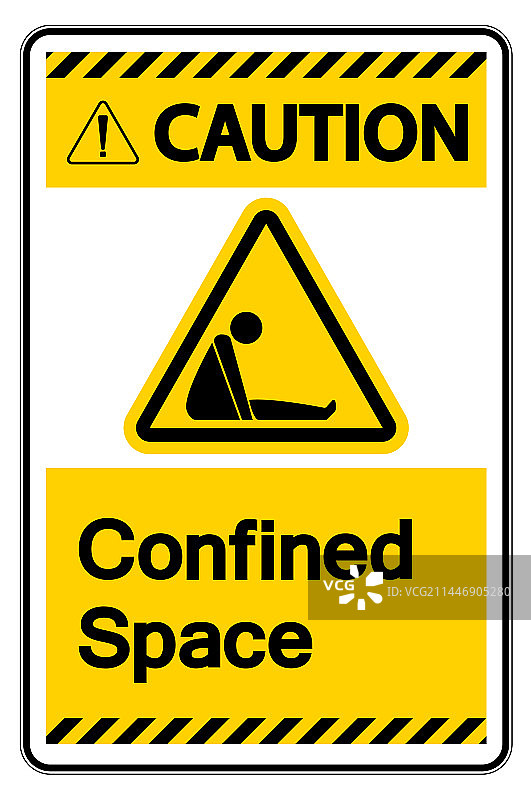 密闭空间警示标志图片素材