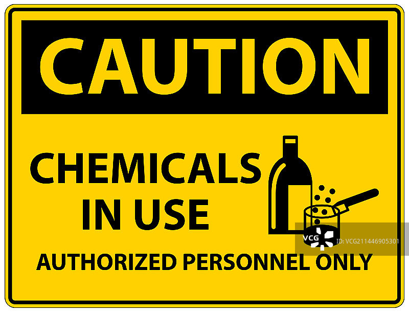 小心化学品使用标志图片素材