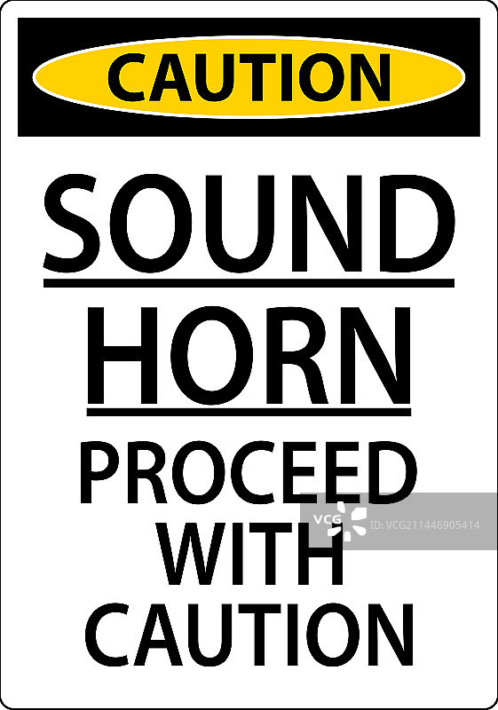 白色背景上的声音喇叭请谨慎标志图片素材