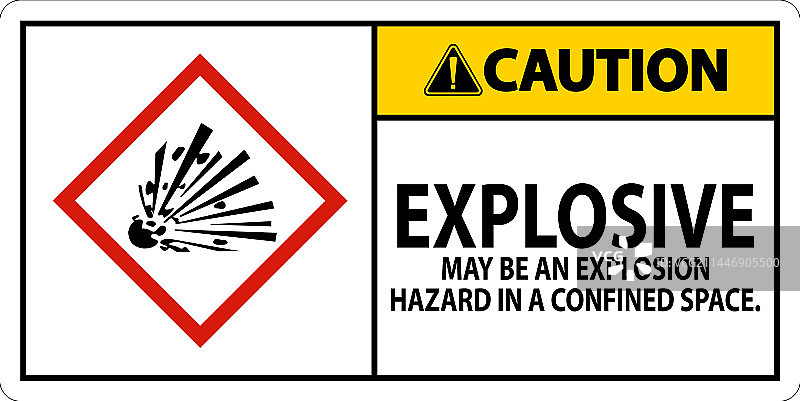 白色背景上的爆炸性GHS标志图片素材