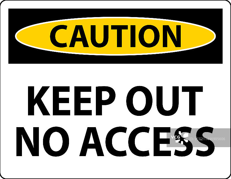 白色背景上的禁止入内警告标志图片素材