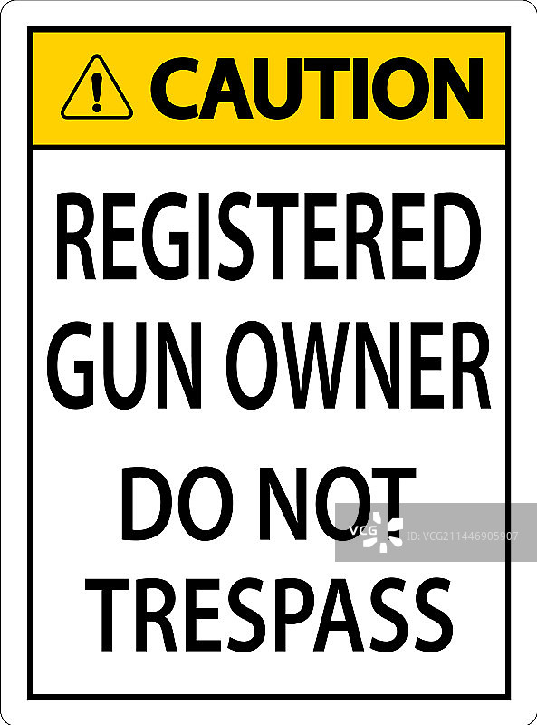 枪支拥有者注意事项标志图片素材